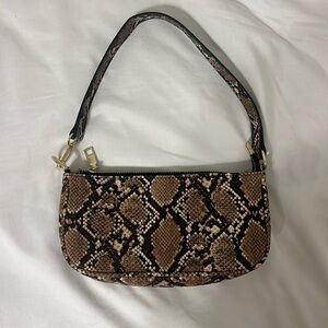 Snake Skin Print Shoulder Mini Bag